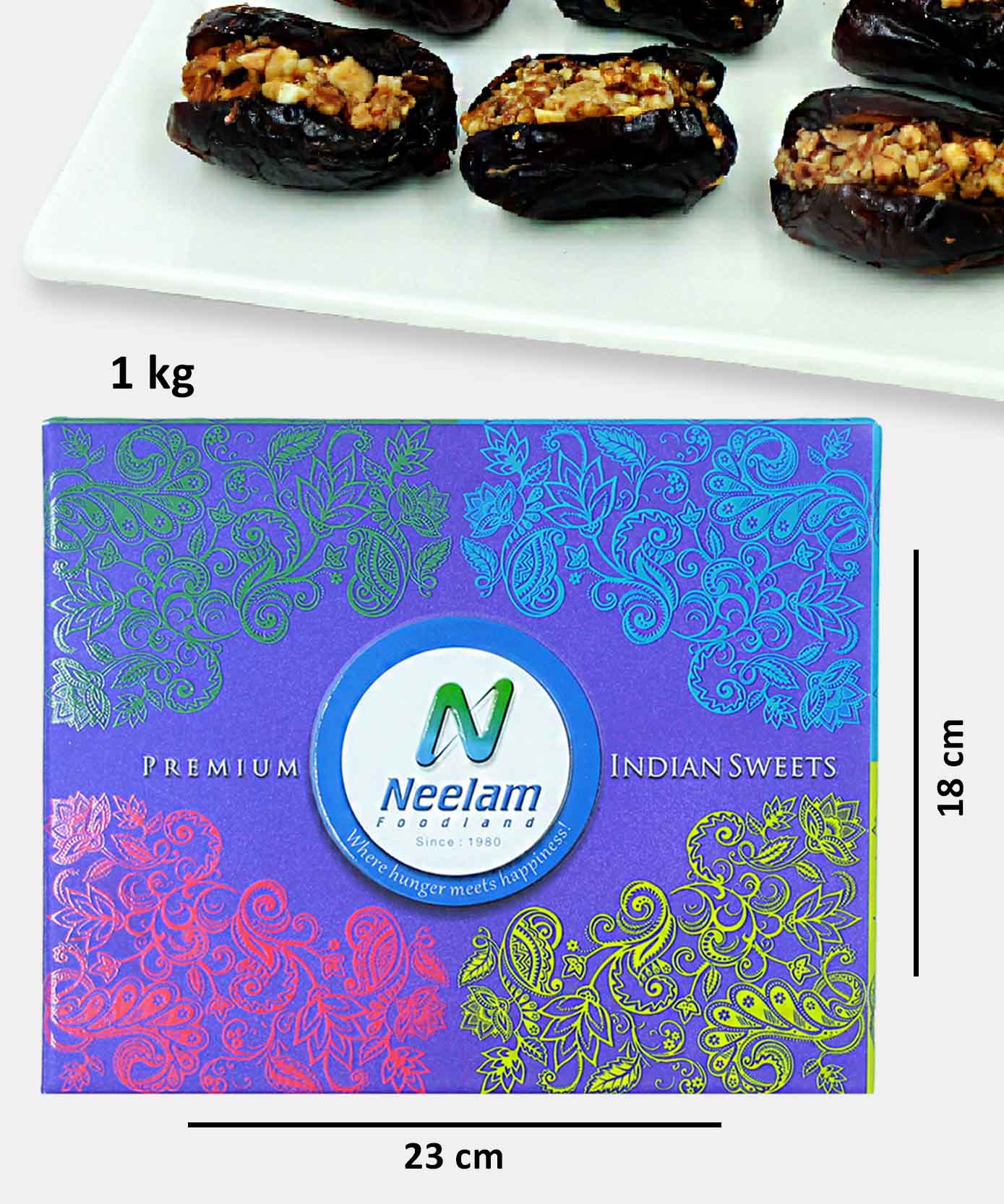 Almond Caramel Dates Sweet 1 Kg - Image 3