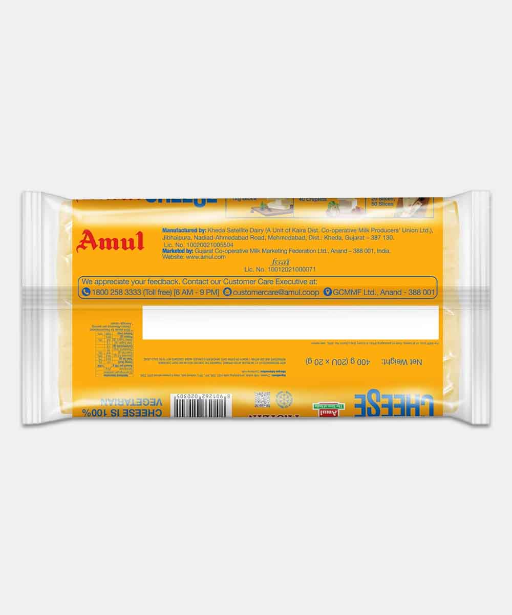 Amul Cheese Slice 20 Pc 400 Gm - Image 2