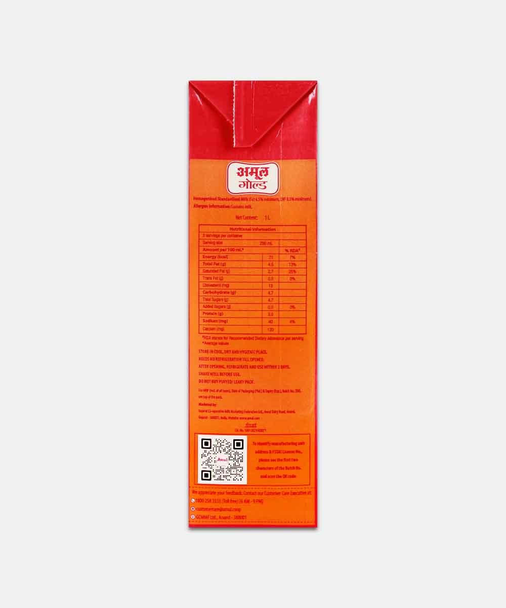 Amul Gold Milk 1 Ltr - Image 2