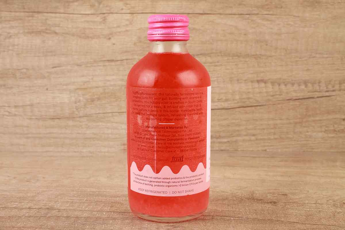 Atmosphere Sparkling Probiotic Raspberry Lemonade Kombucha Tea 210 Ml - Image 2