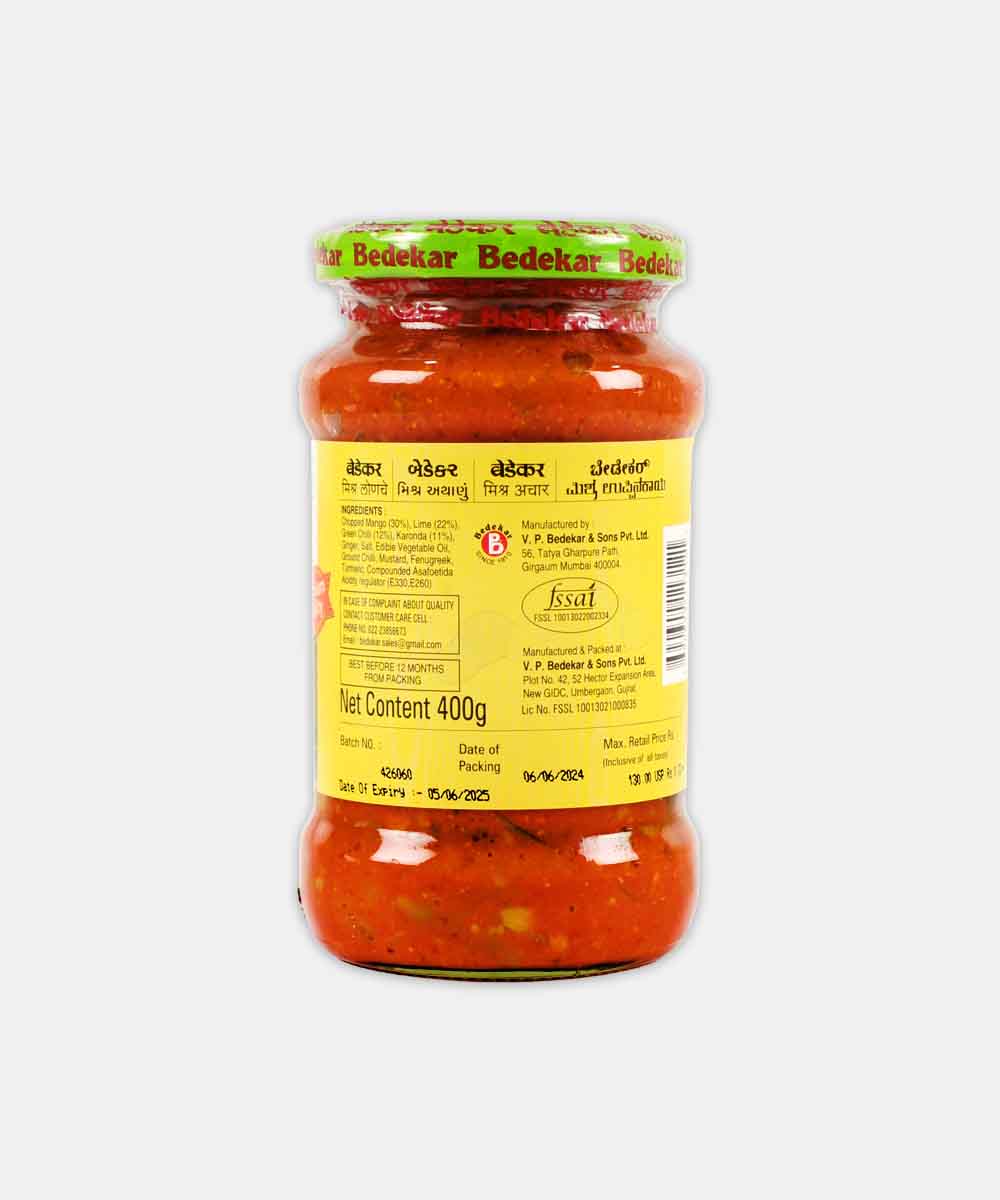 Bedekar Mixed Pickle 400 Gm - Image 2