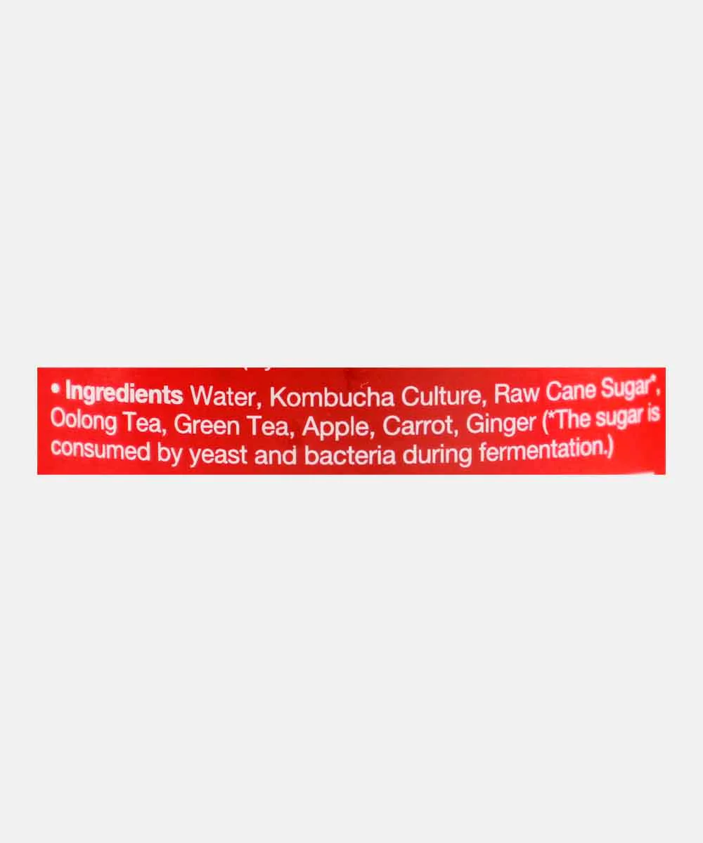 Bombucha Apple Carrot Ginger Tea 500 Ml - Image 4