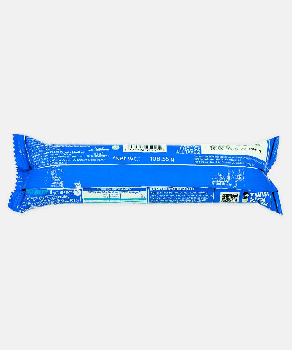 Cadbury Oreo Vanilla Cream Biscuits 108.55 Gm - Image 2
