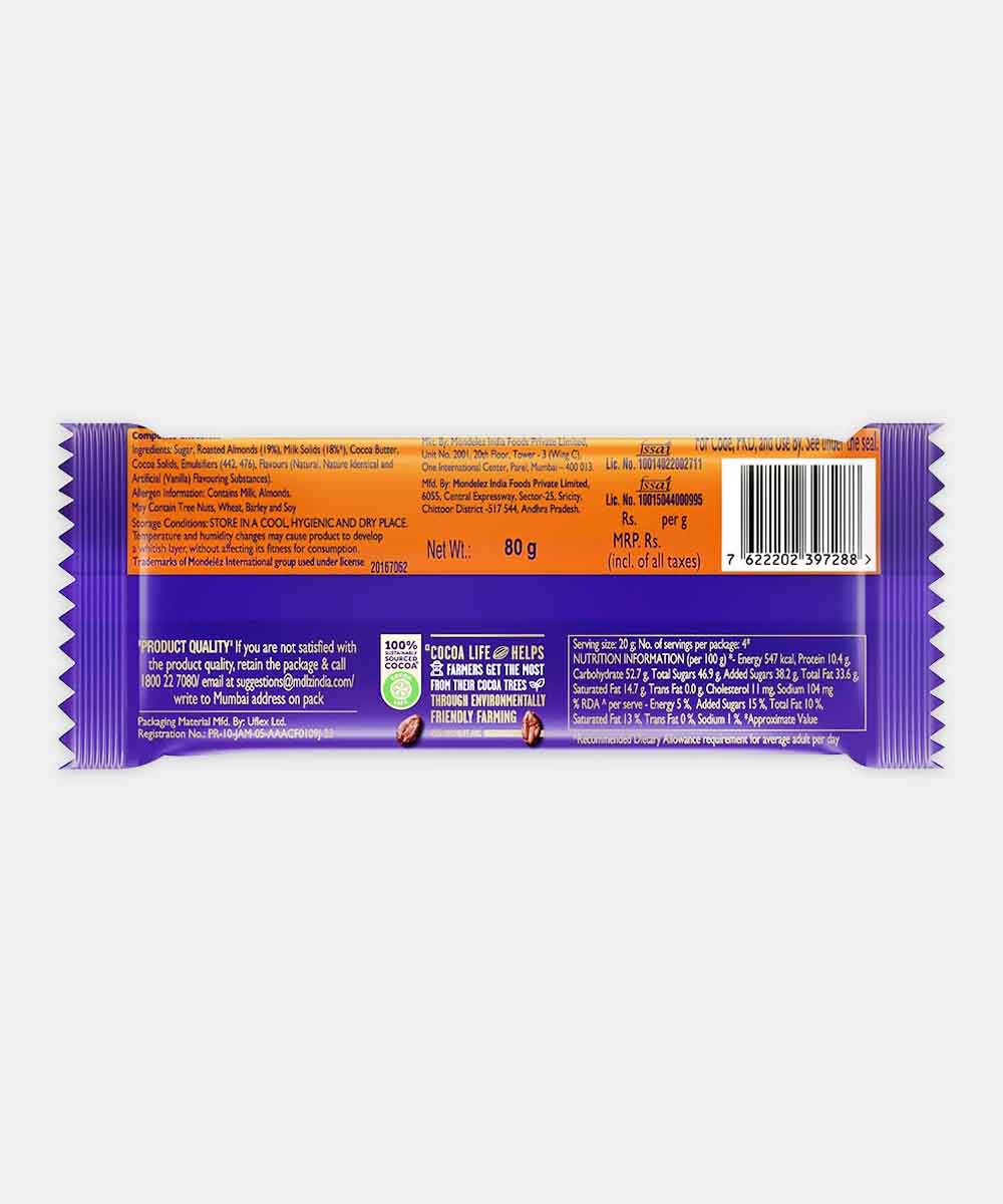 Cadbury Roast Almond Chocolate 80 Gm - Image 2