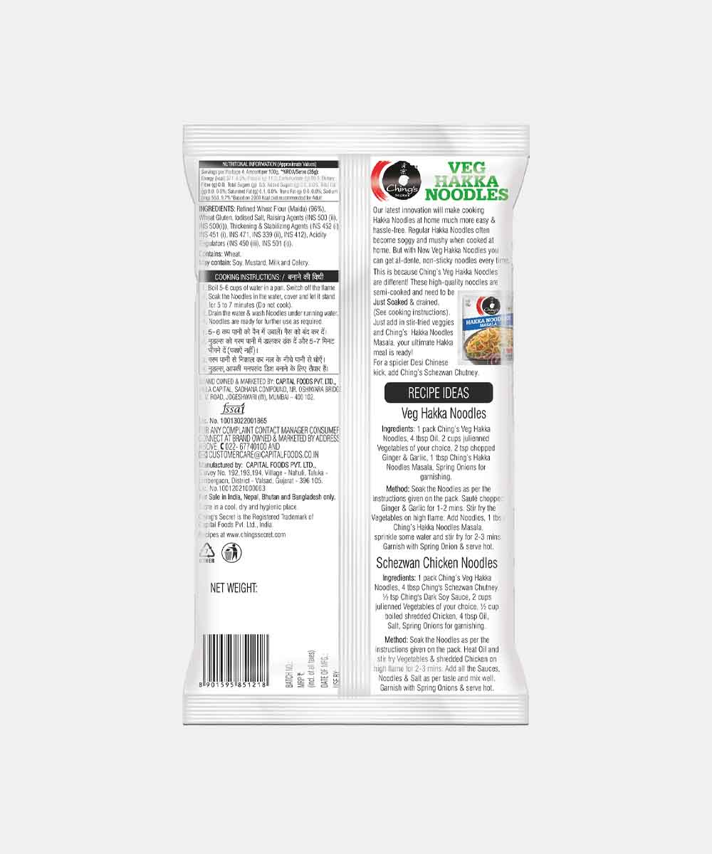 Chings Veg Hakka Noodles 150Gm - Image 2