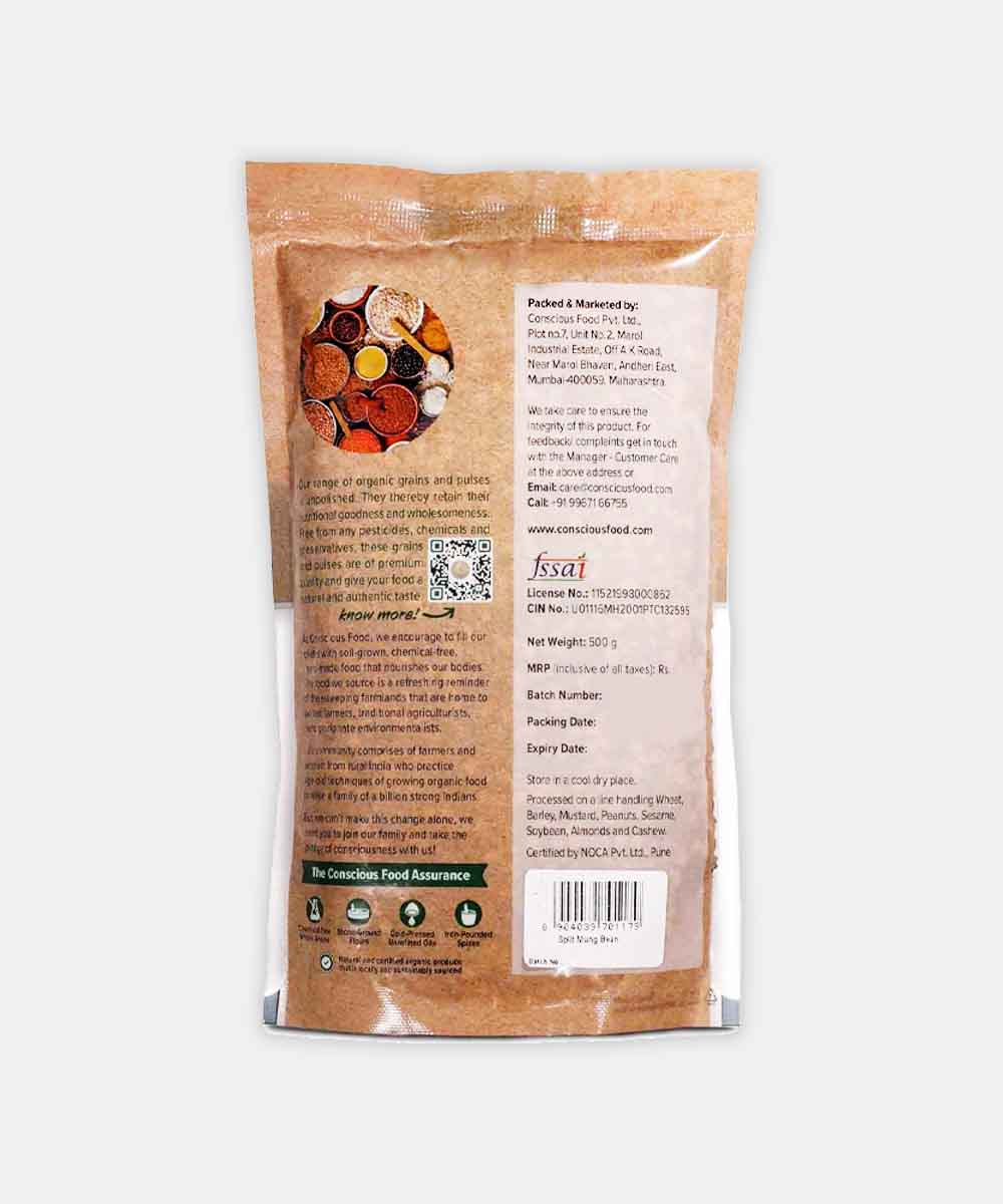 Conscious Food Green Moong Dal 500 Gm - Image 2