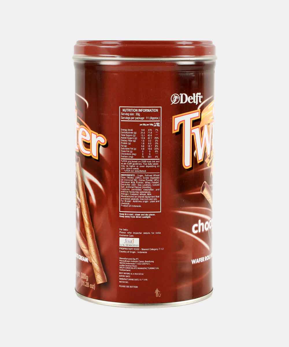 Delfi Twister Choco Wafer Roll 320 Gm - Image 2