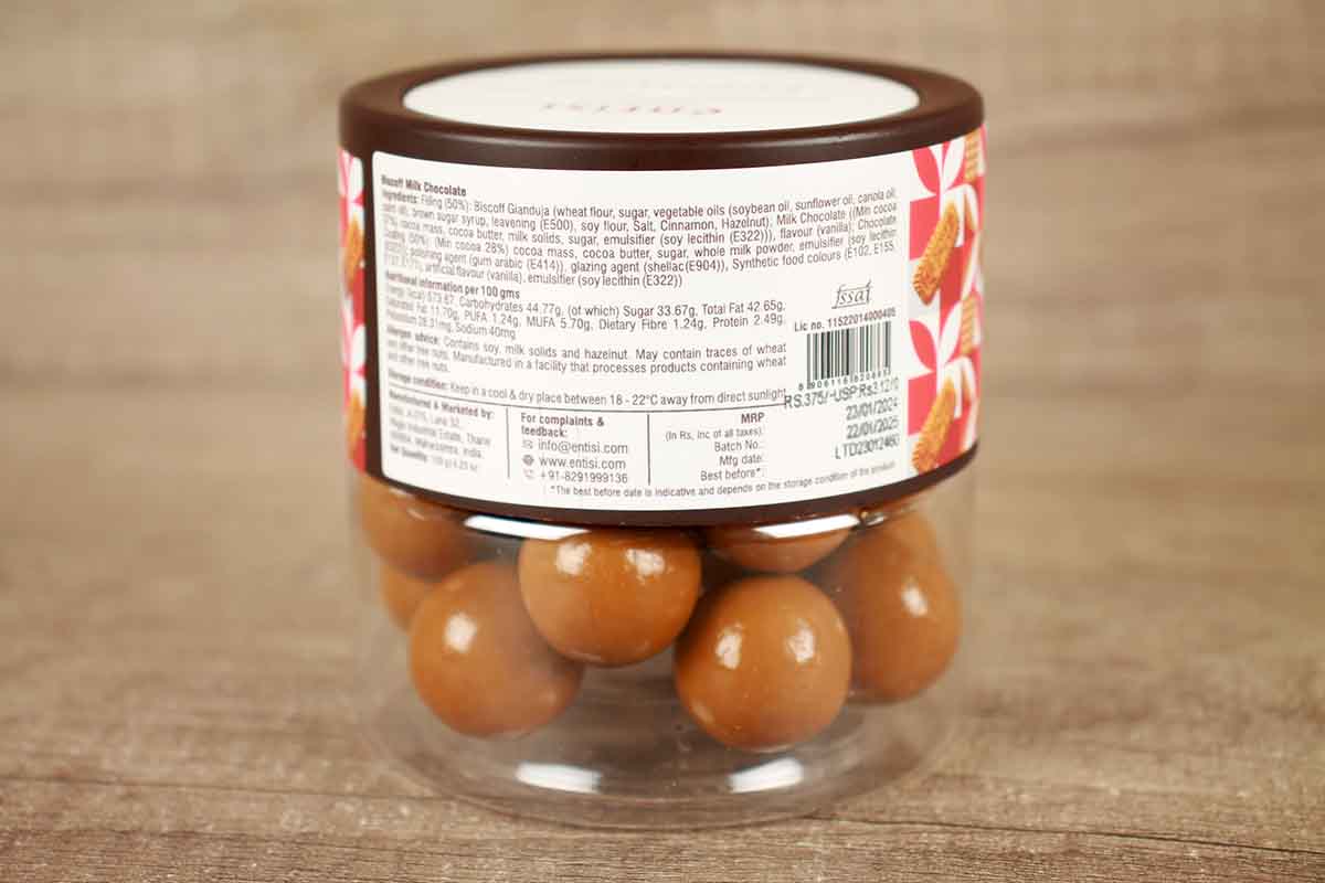 Entisi Biscoff Dragees Coated With Chocolate 120 Gm - Image 2