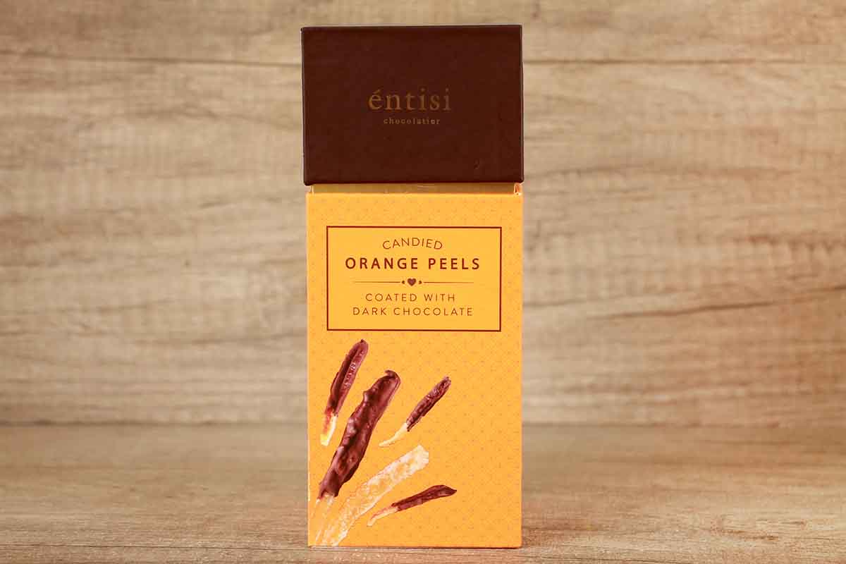 Entisi Candied Orange Peels Coated With Dark Chocolate 125 Gm