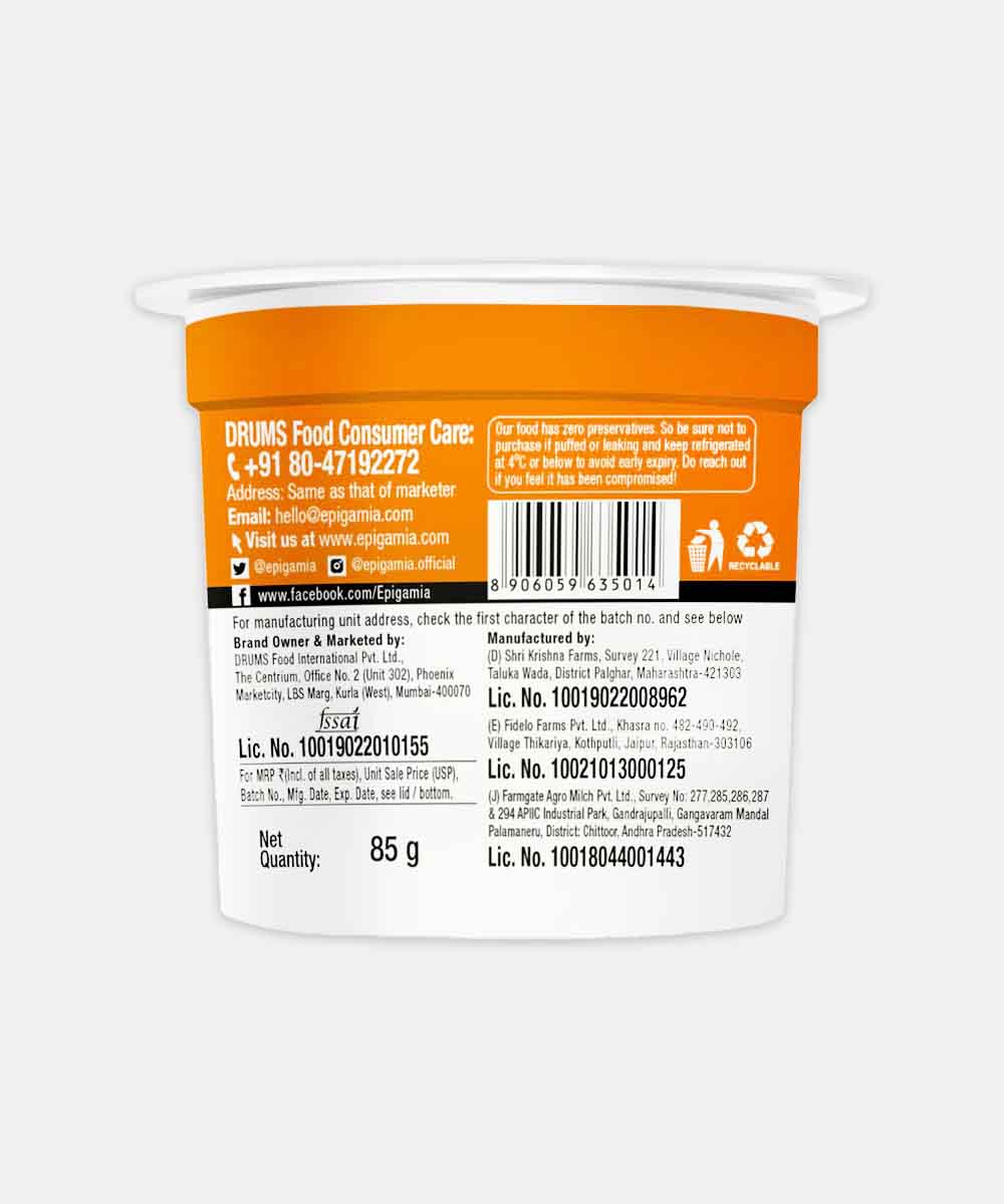 Epigamia Greek Yoghurt Alphanso Mango 85 Gm - Image 2