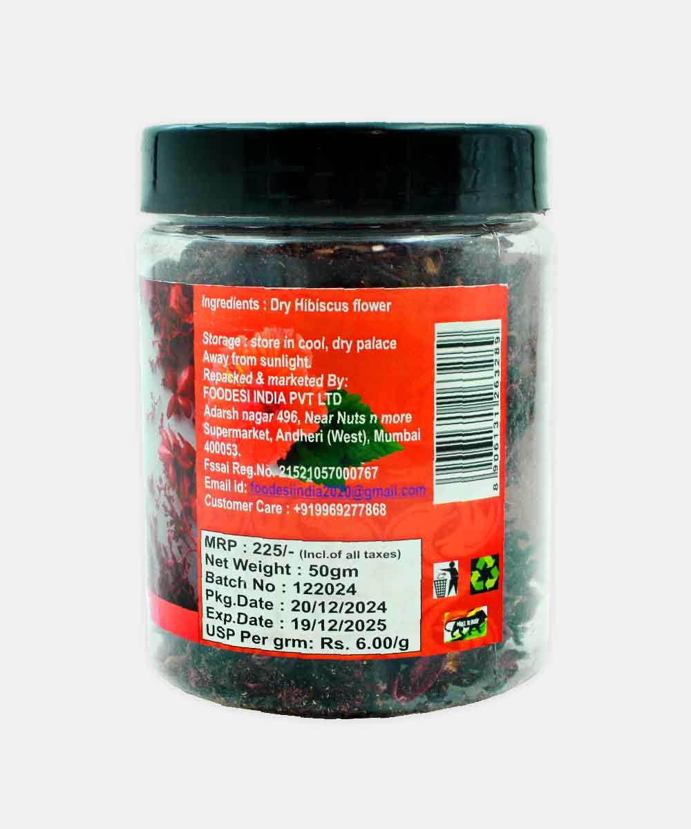 Foodesi Hibiscus Flower Tea 50 Gm - Image 2