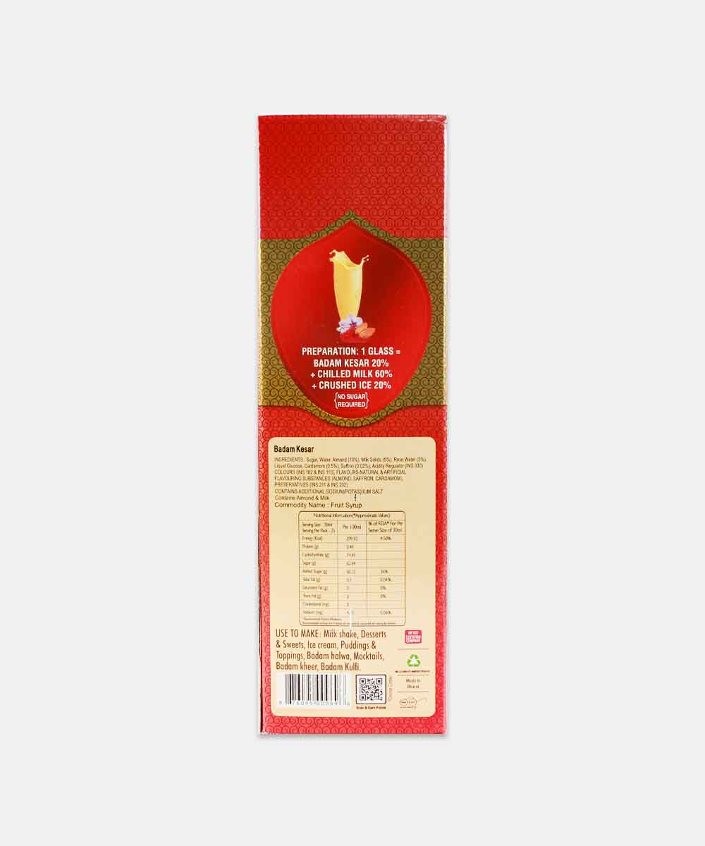 Guruji Badam Kesar Syrup 750 Ml - Image 2