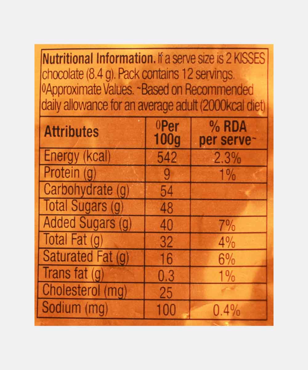 Hersheys Kisses Almonds 100.8 Gm - Image 3
