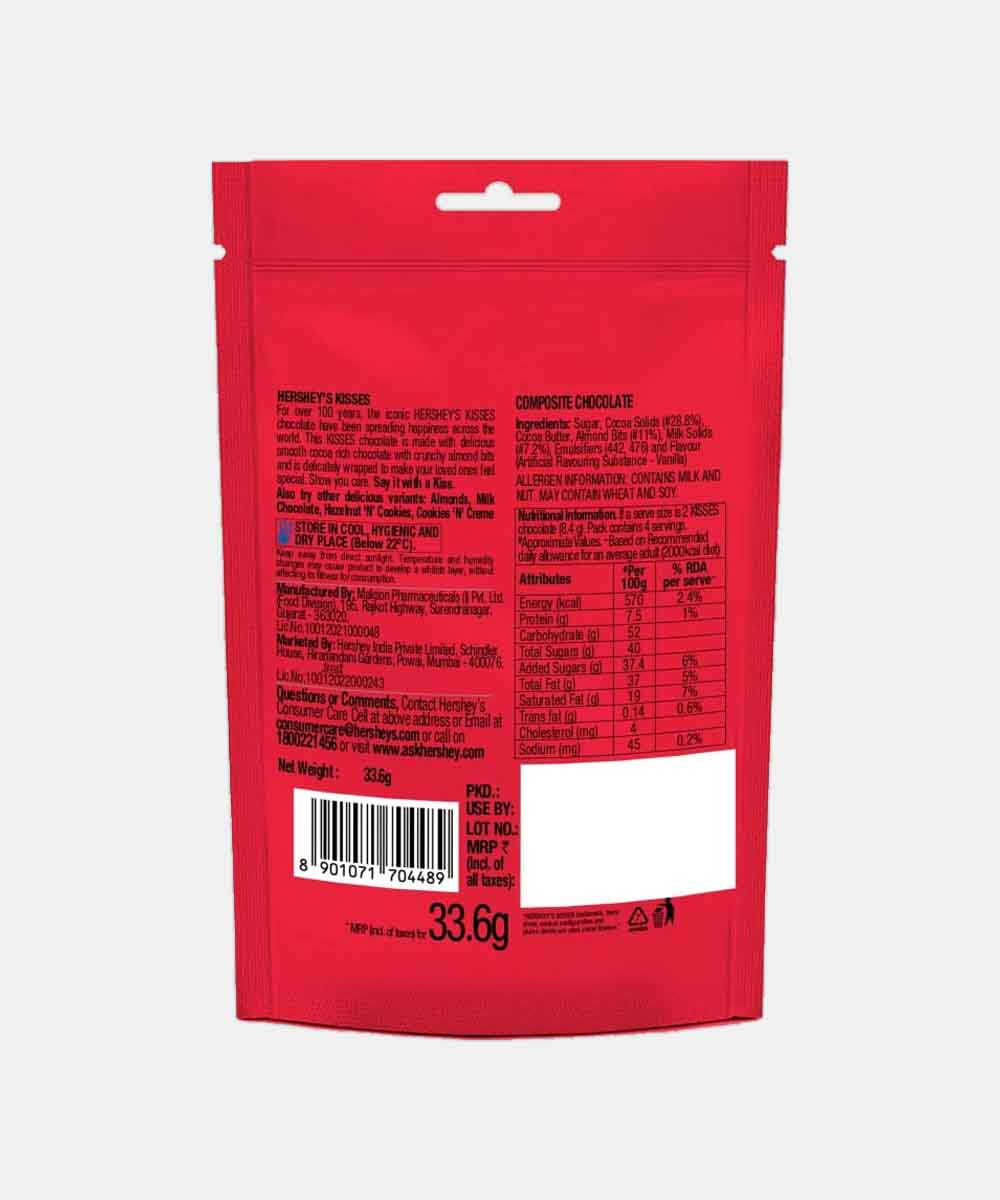 Hersheys Kisses Special Dark N Almonds Chocolate Bite 33.6 Gm - Image 2