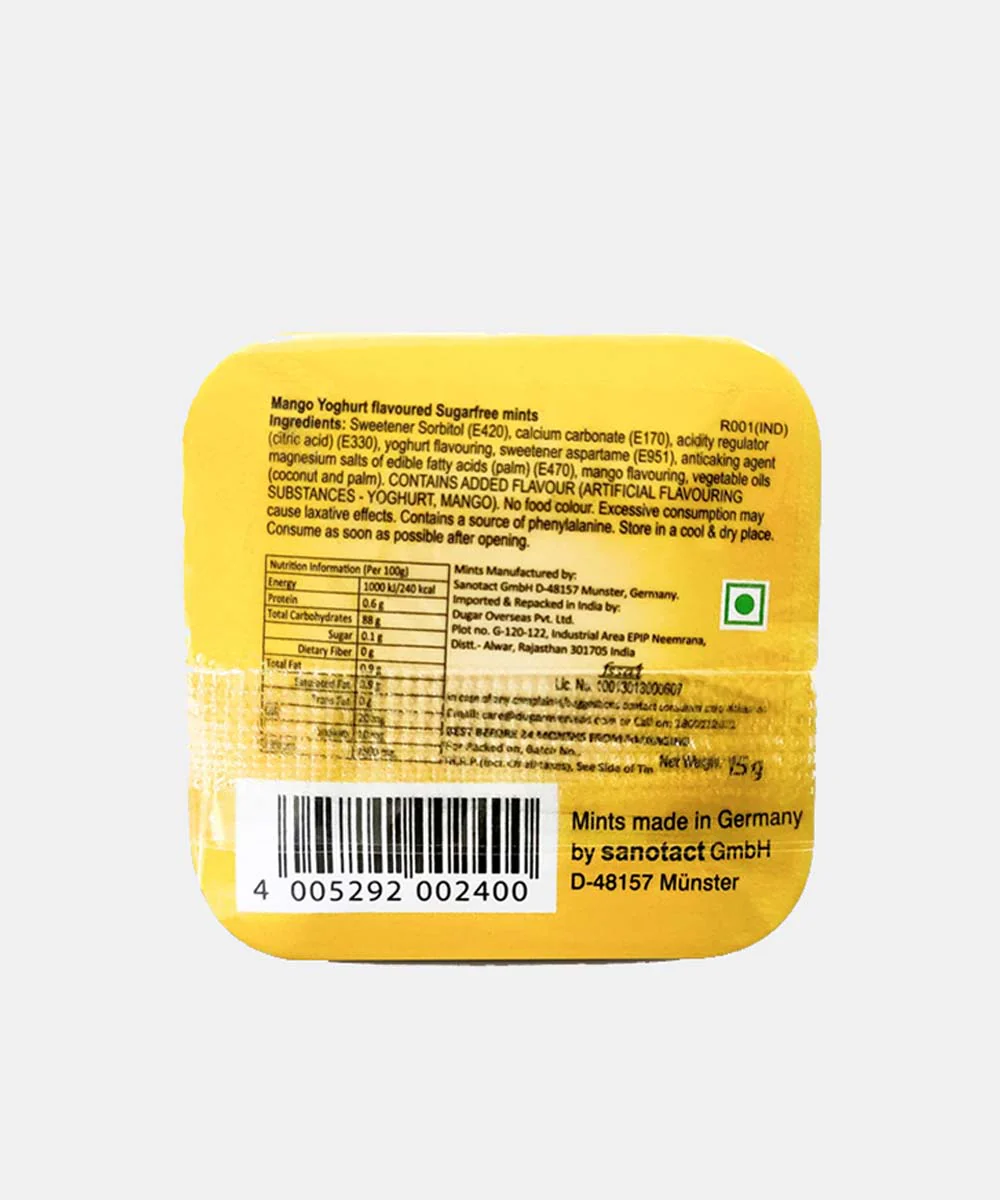 Impact Mint Mango Yoghurt Sugar Free 15 Gm - Image 2
