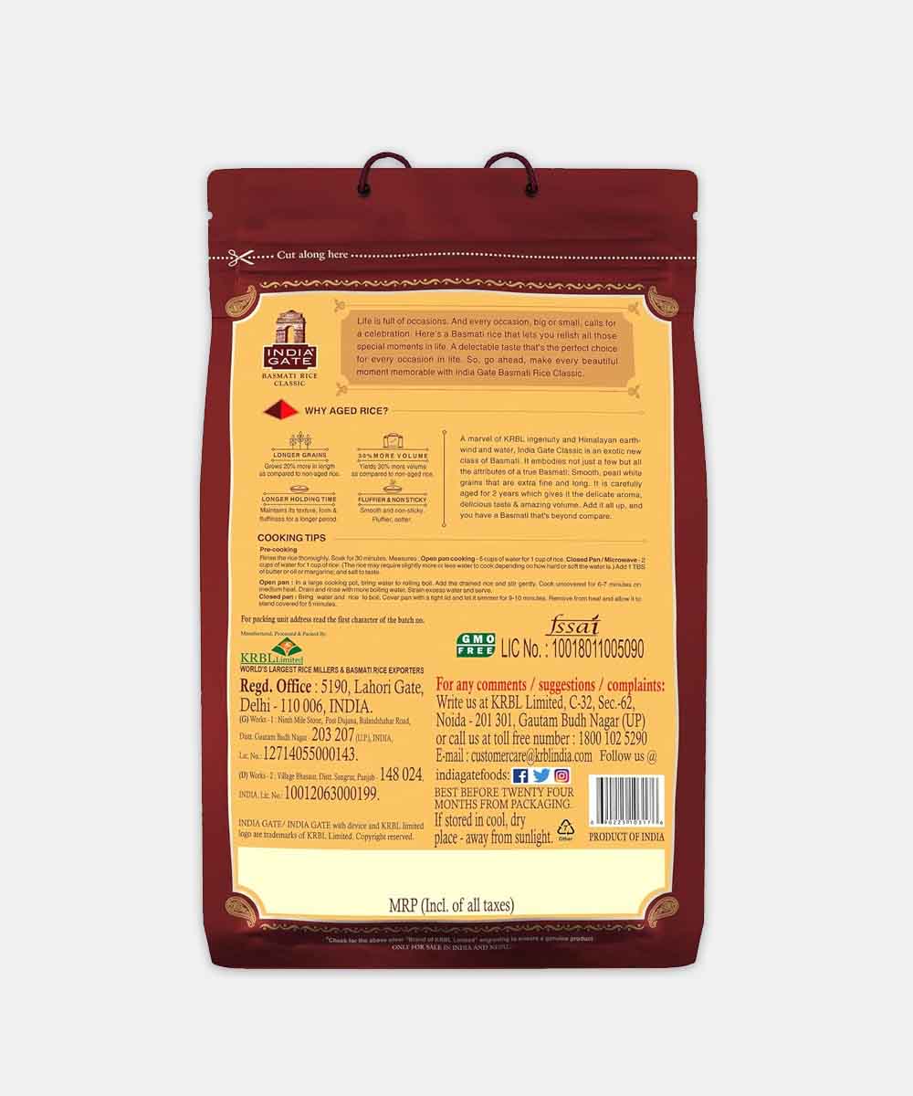 India Gate Clasic Rice 5 Kg - Image 2