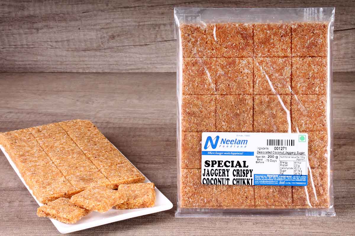 Jagerry Crispy Coconut Chikki Thin 200 Gm - Image 2
