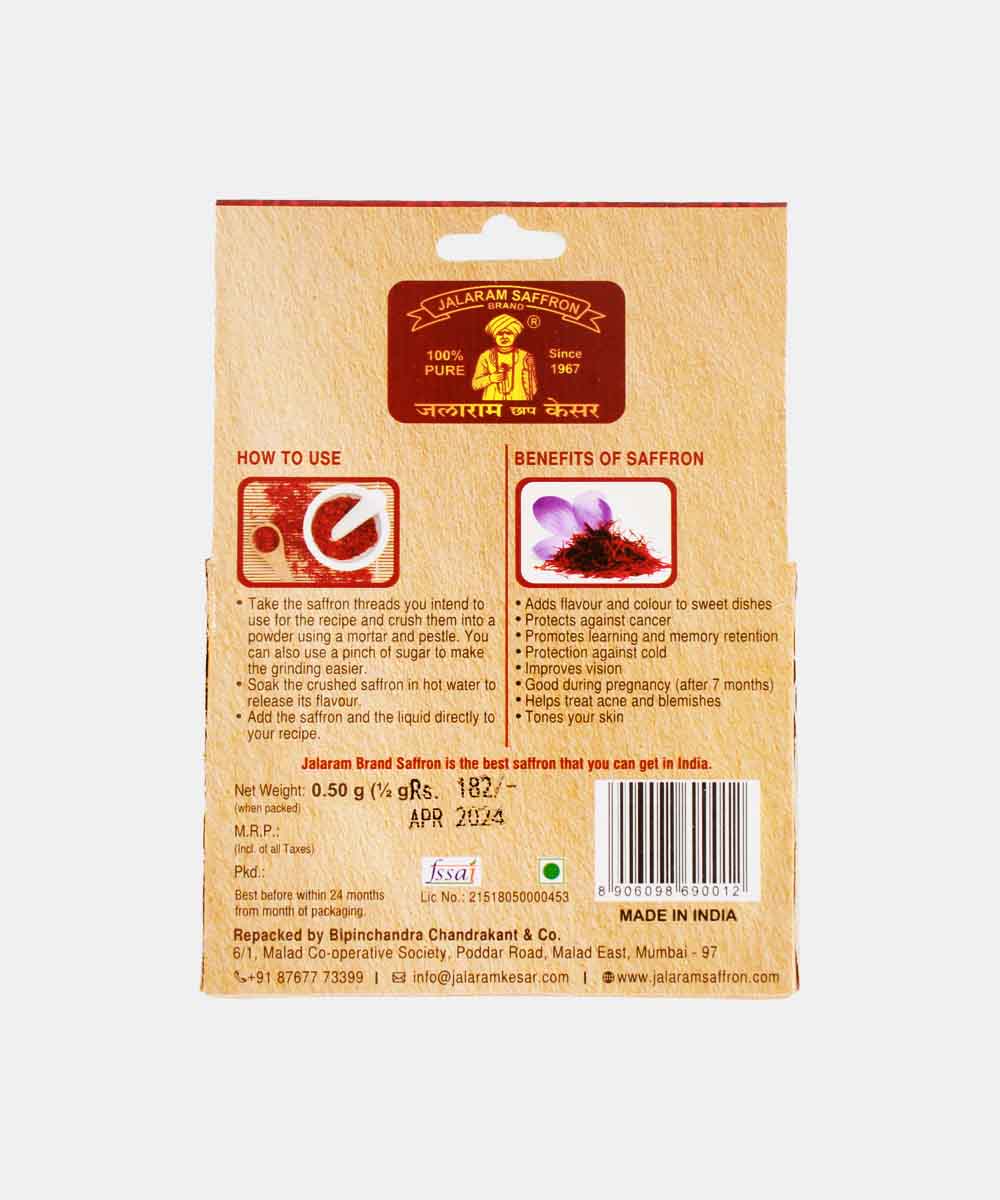 Jalaram Saffron/Kesar 1/2 (0.50) Gm - Image 2