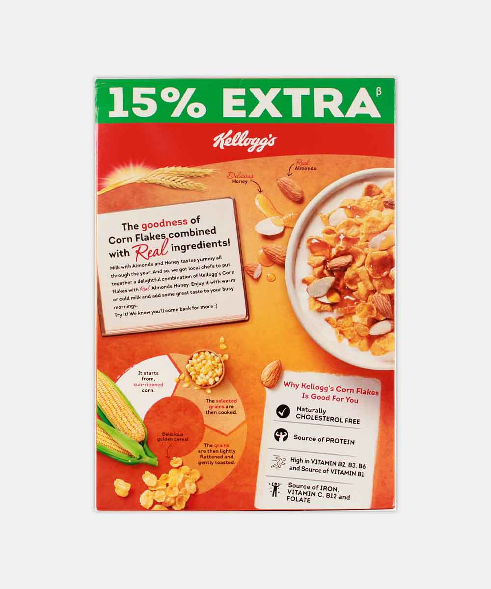 Kelloggs Corn Flakes Real Honey & Almond 345 Gm - Image 2