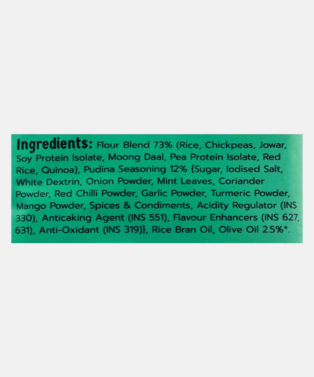 Klaw Supergrain Puffs Pudina Blast Flavour | Made With Olive Oil | Baked | 9G Protein In 50G Packet - Image 4