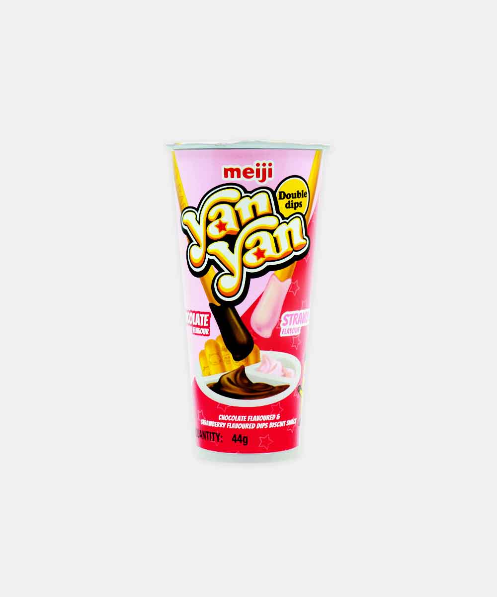 Meiji Yan Yan Chocolate Strawberry Stick Biscuit 44 Gm