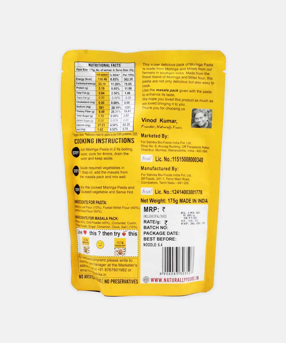 Naturally Yours Moringa Pasta 175 Gm - Image 2