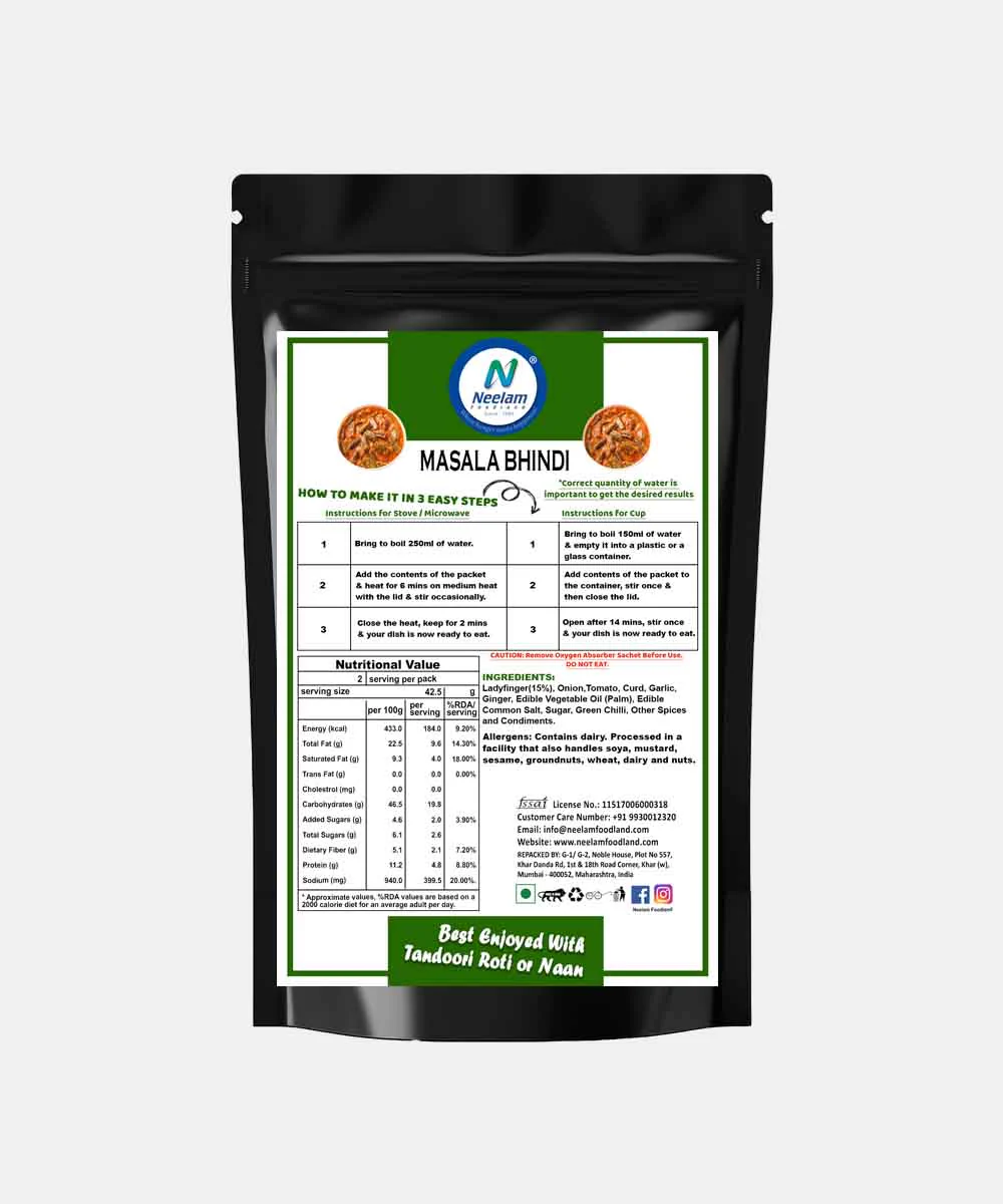 Neelam Freeze Dried Masala Bhindi 80 Gm - Image 2