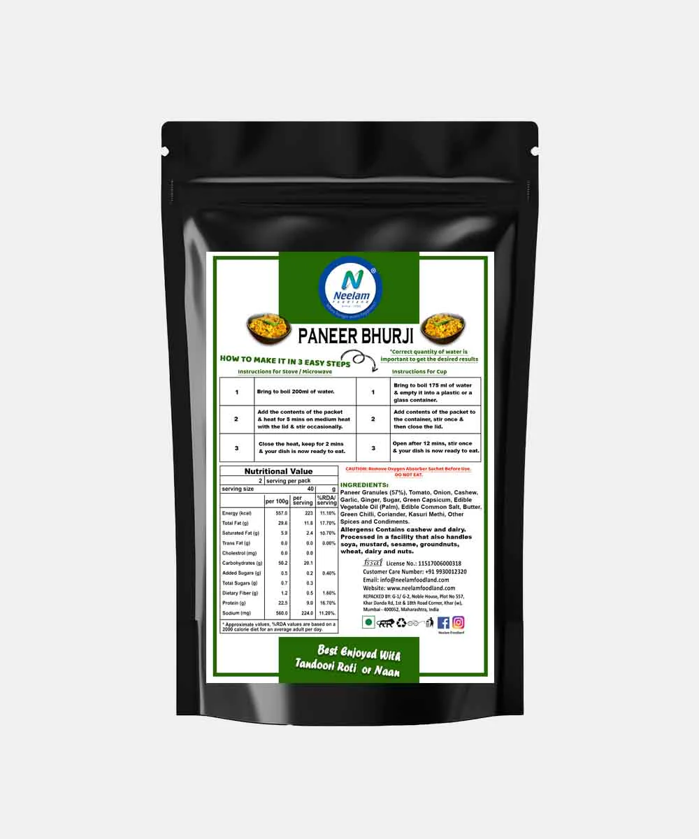 Neelam Freeze Dried Paneer Bhurji 95 Gm - Image 2