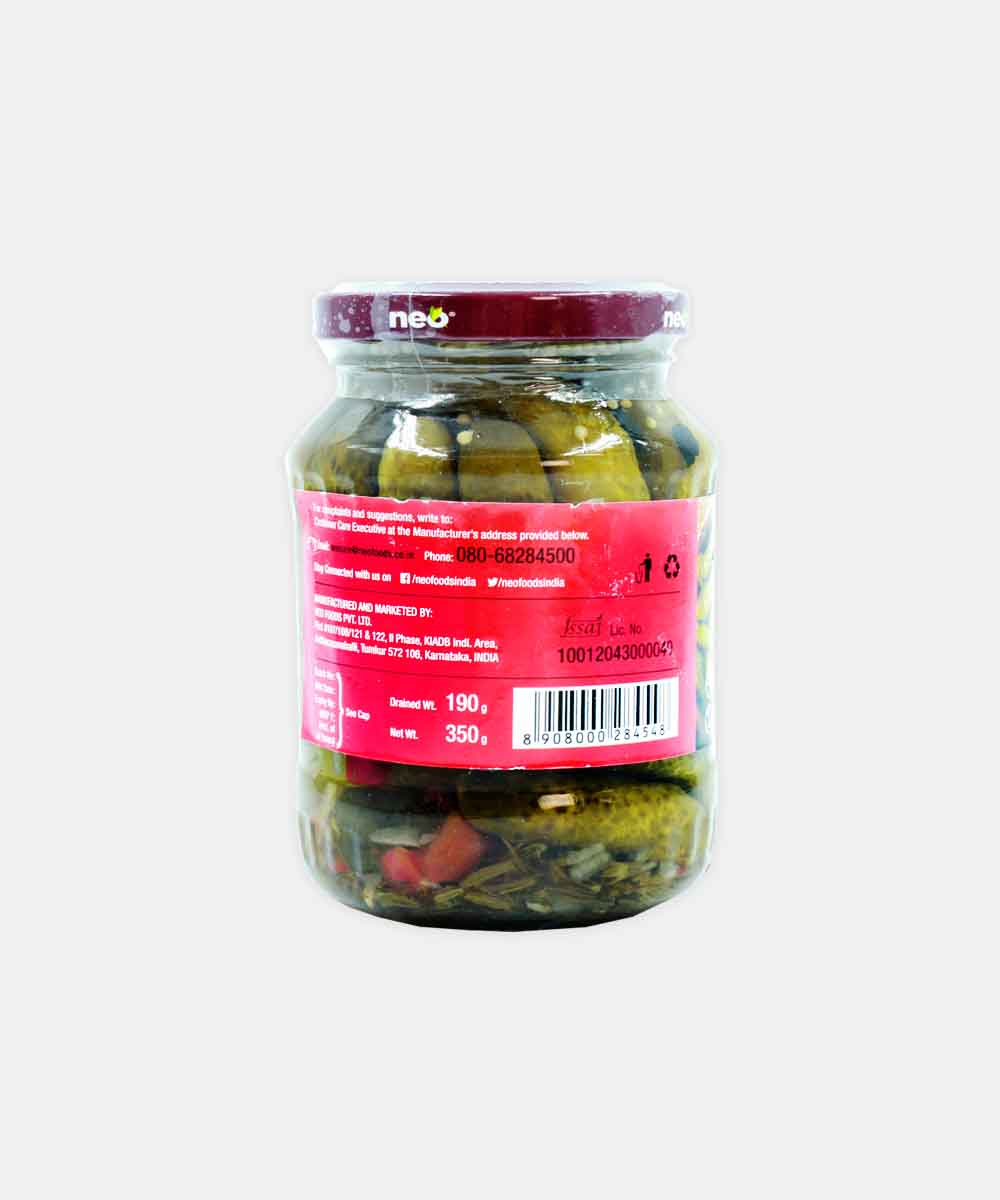 Neo Foods Baby Gherkins 350 Gm - Image 2
