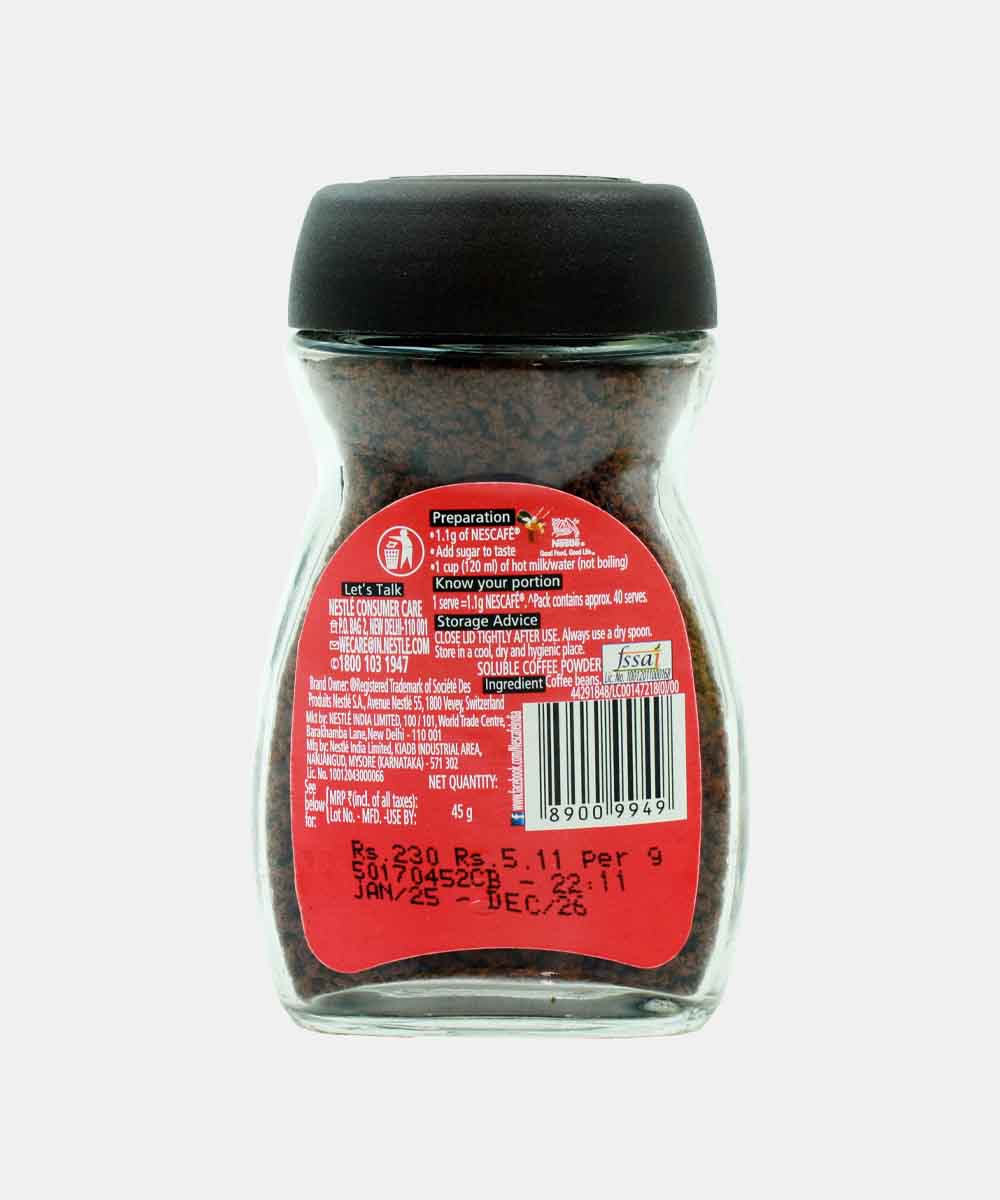 Nescafe Classic Coffee Bottle 45 Gm - Image 2