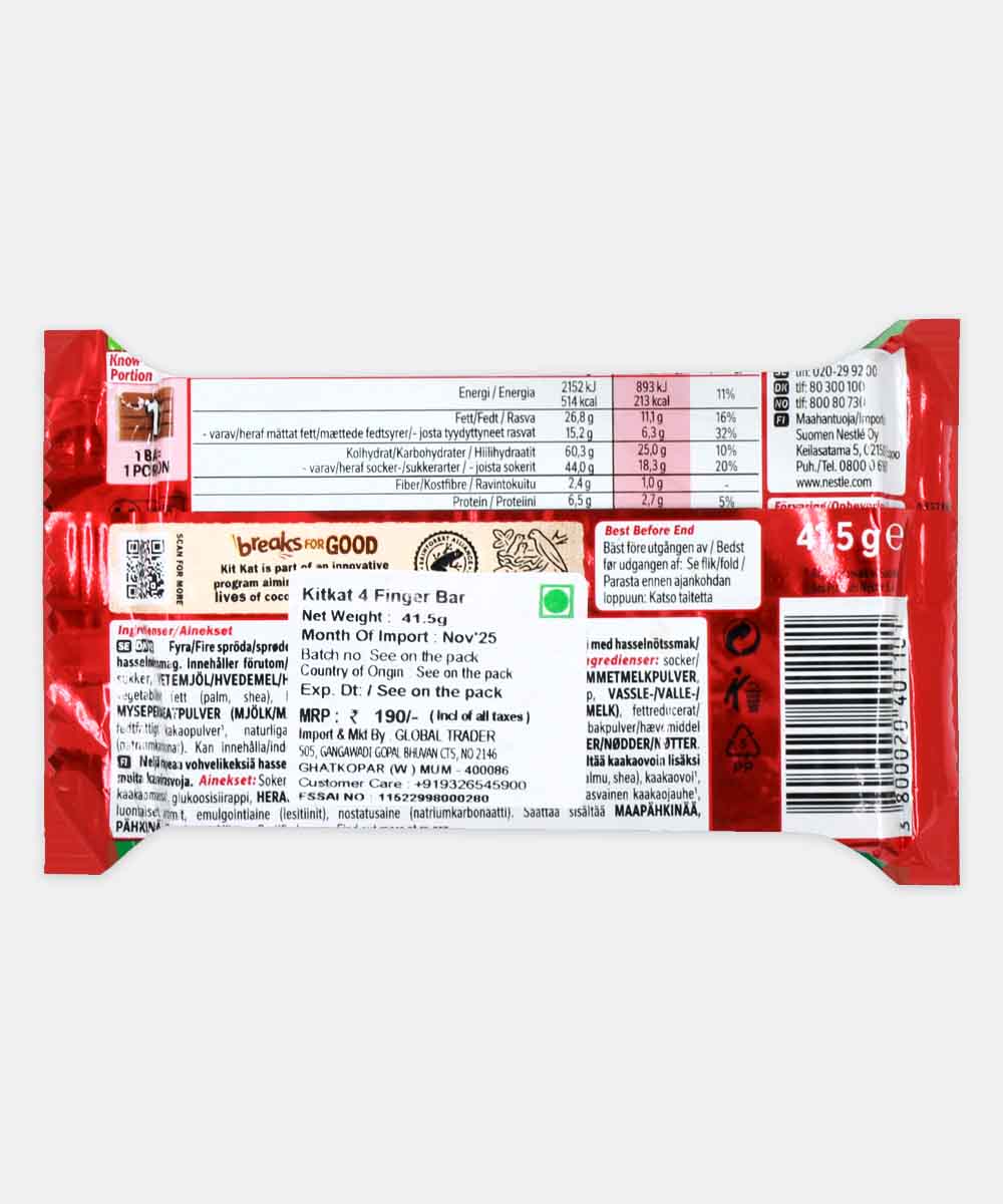 Nestle Kitkat Hazelnut Chocolate 41.5 Gm - Image 2