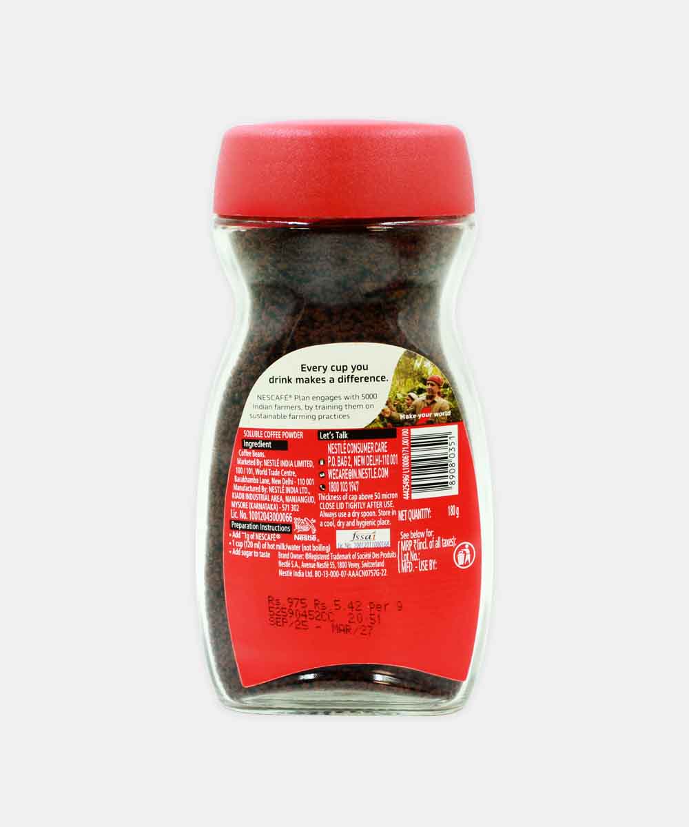 Nestle Nescafe Classic Coffee Bottle 180 Gm - Image 2