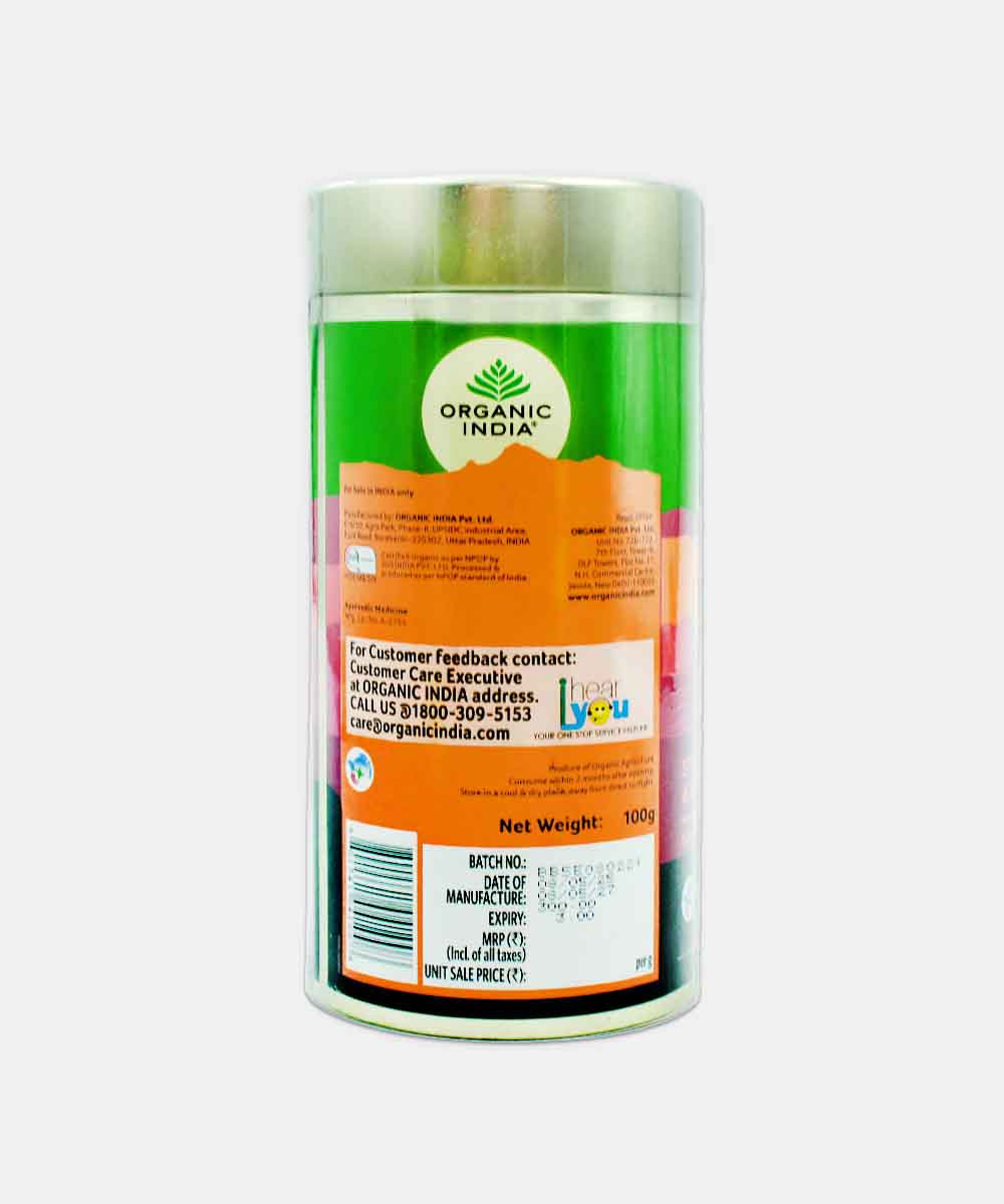 Organic India Tulsi Ginger Tea Tin 100 Gm - Image 2