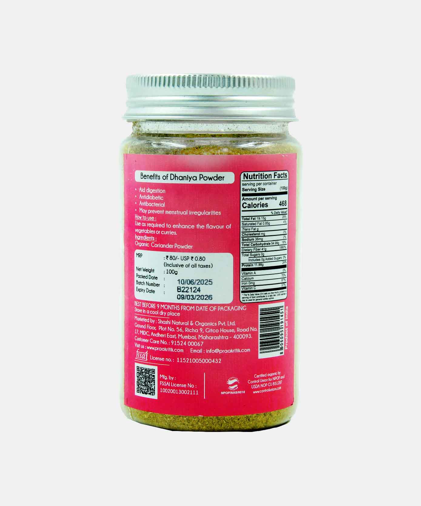 Praakritik Dhaniya Powder 100 - Image 2