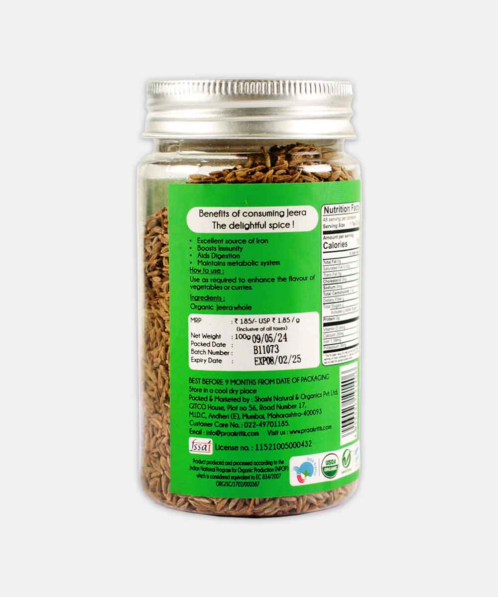 Praakritik Organic Jeera 100 Gm - Image 2