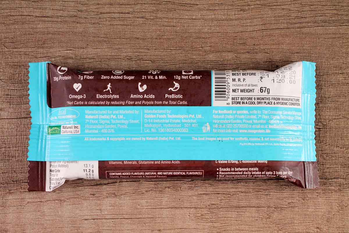 Rite Bite Max Protein Active Choco Slim Bar 67 Gm - Image 2