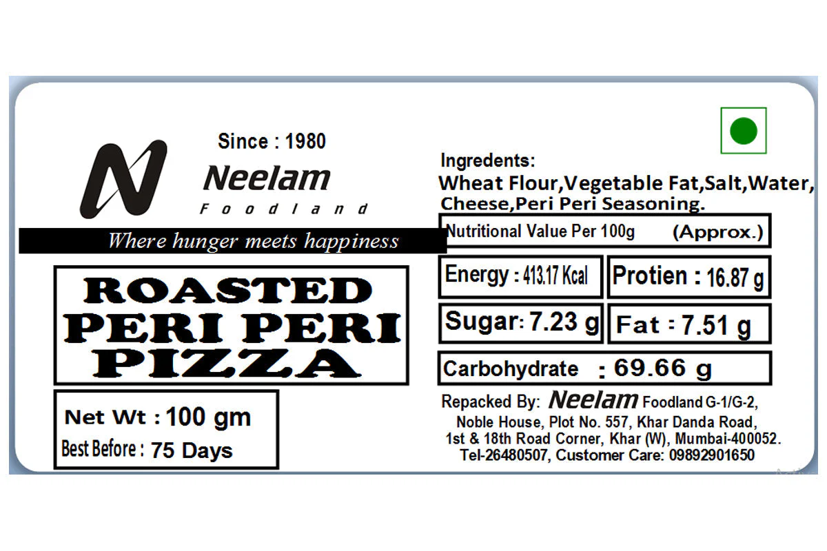 Roasted Peri Peri Pizza Lavash 100 Gm - Image 4