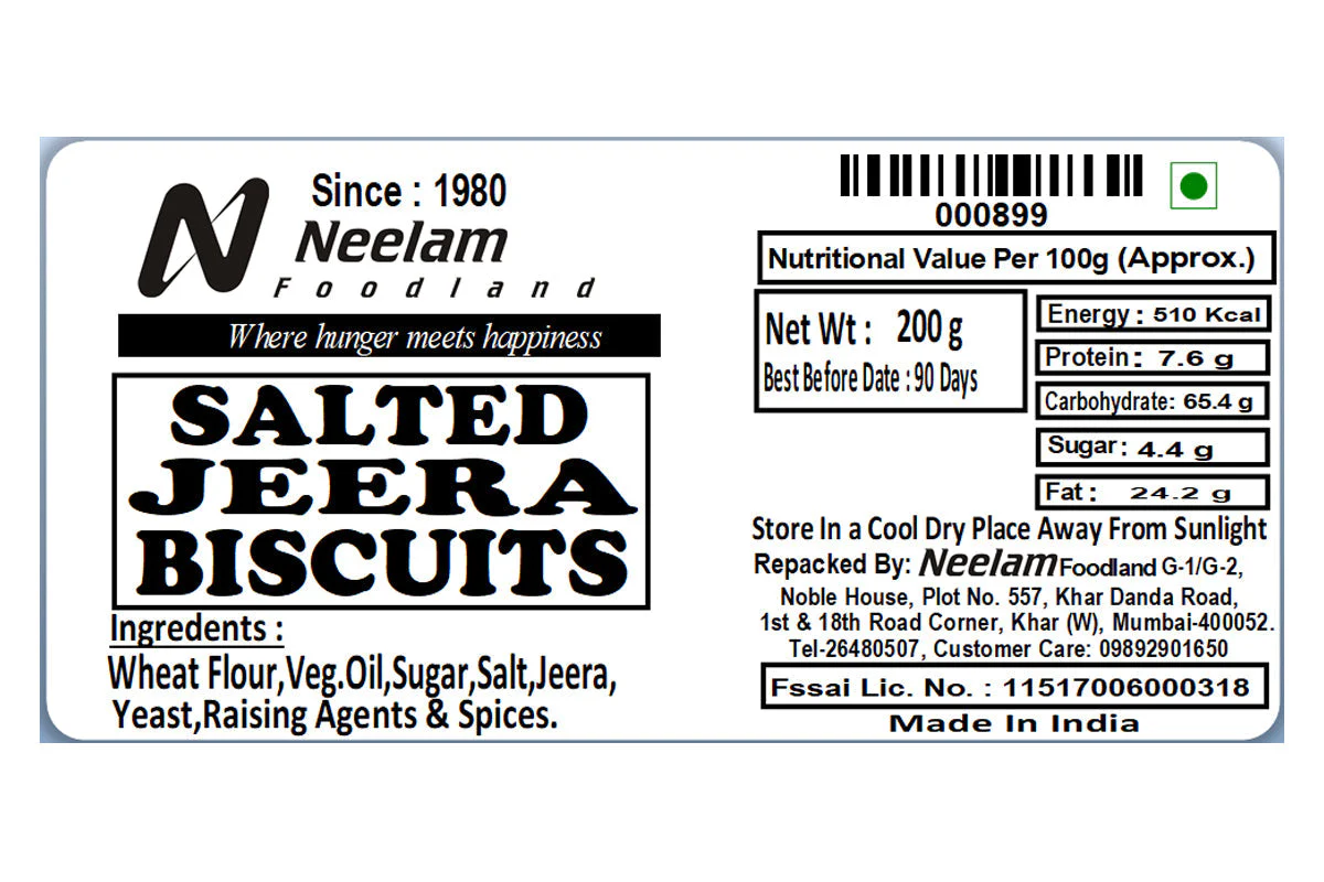 Salted Jeera Biscuits 200 Gm - Image 4