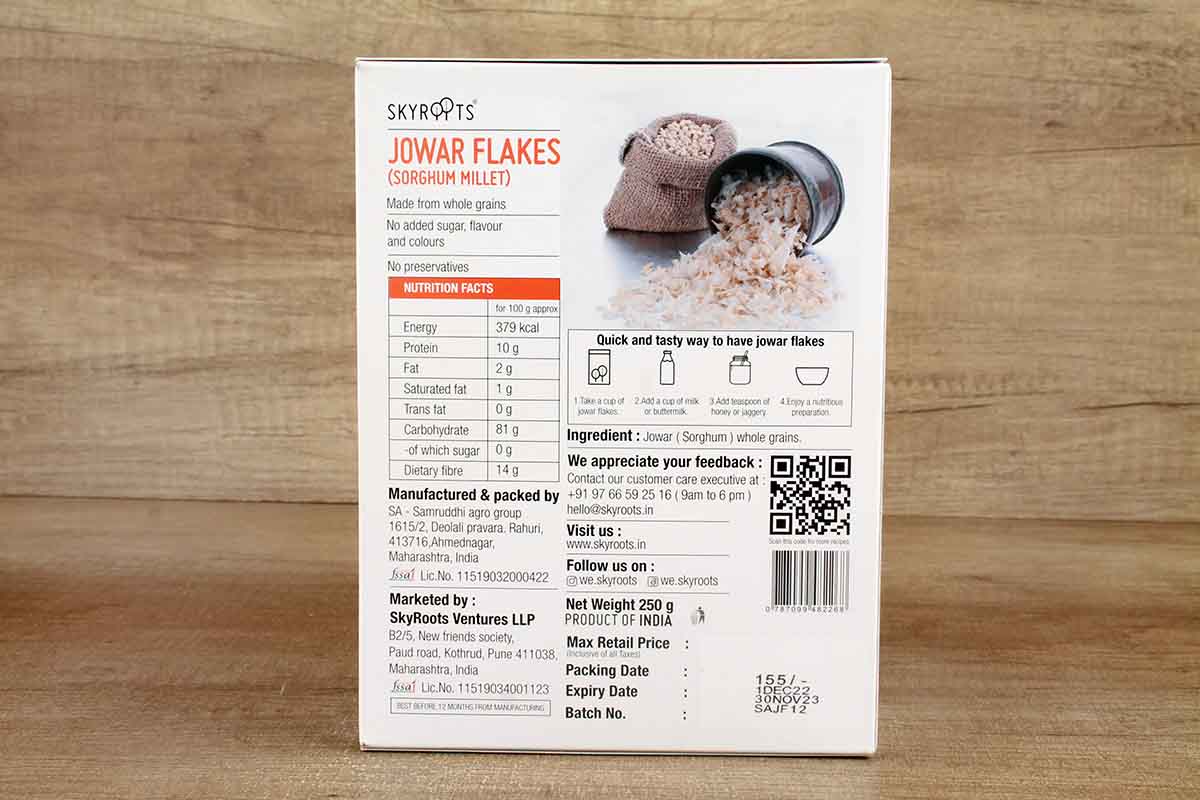 Skyroots Jowar Flakes 250 Gm - Image 2