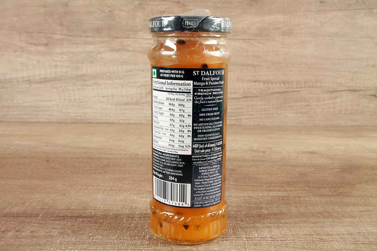 St.Dalfour Mango & Passion Fruit Fruit Spread 284 Gm - Image 2