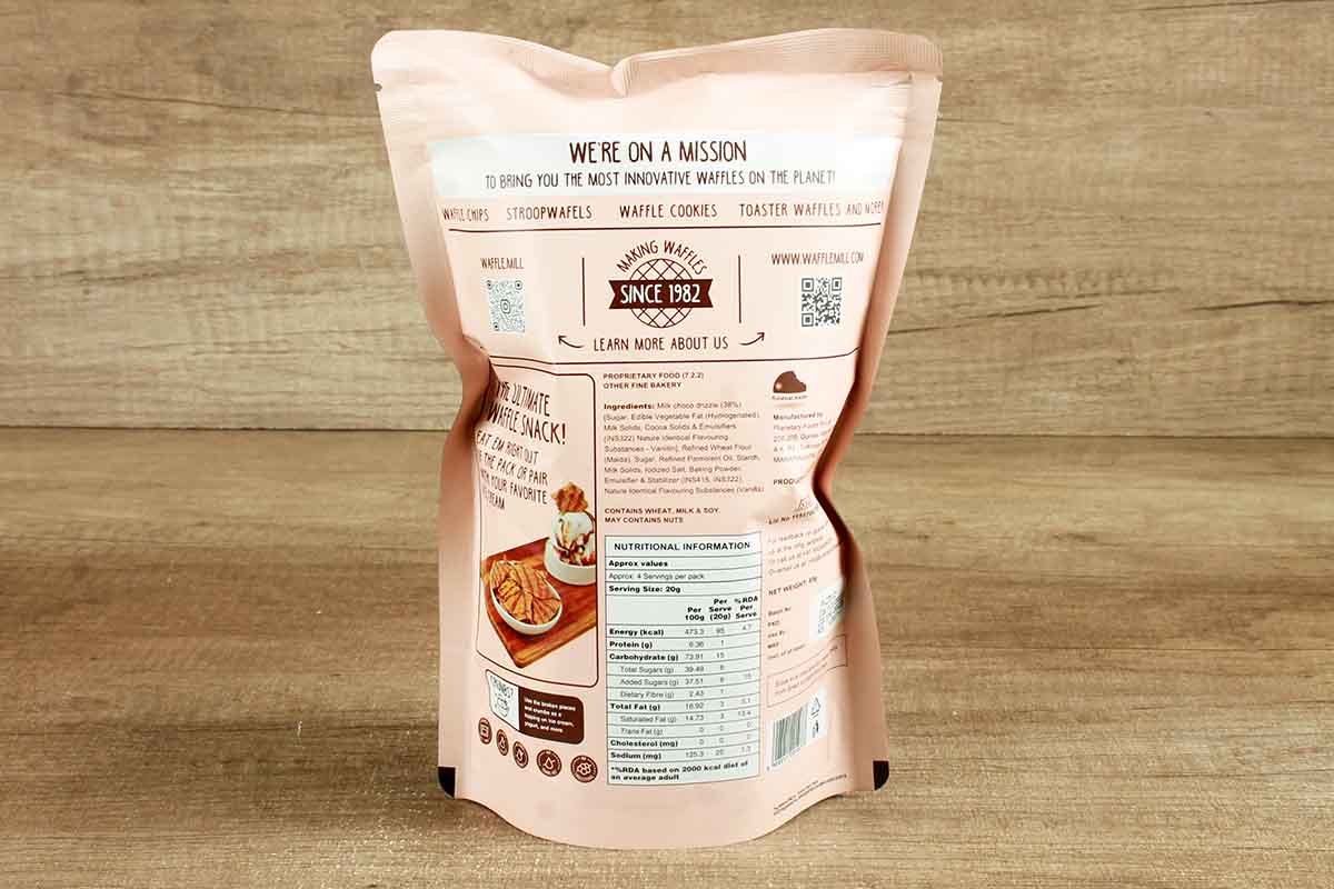 Waffle Mill Waffle Chips Milk Choco Drizzle 80 Gm - Image 2