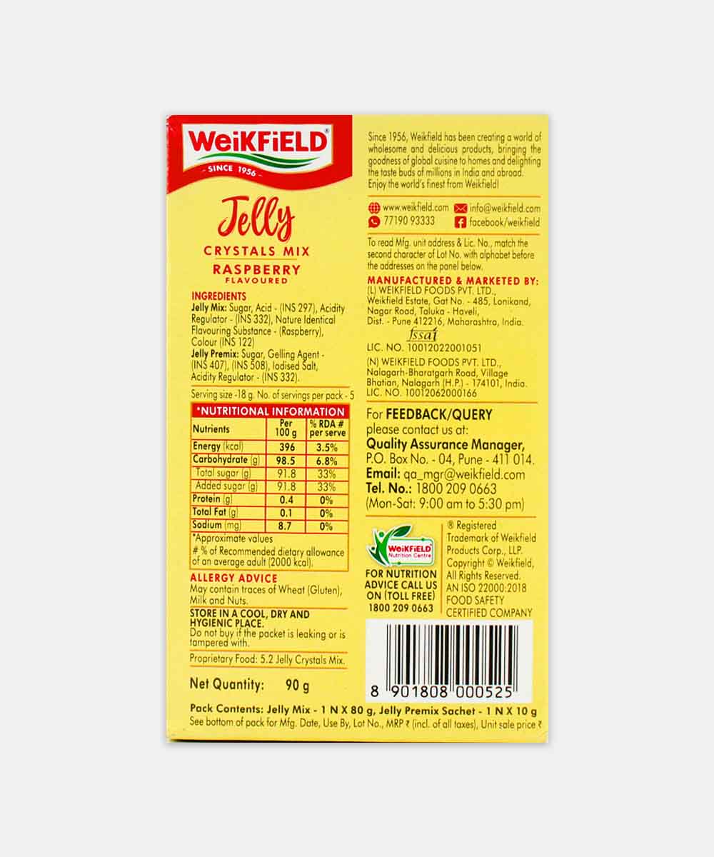 Weikfield Jelly Crystal Raspberry 90 Gm - Image 2