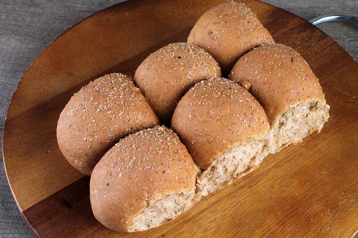 Whole Wheat Mini Bun 100 Gm 6 Pc - Image 3